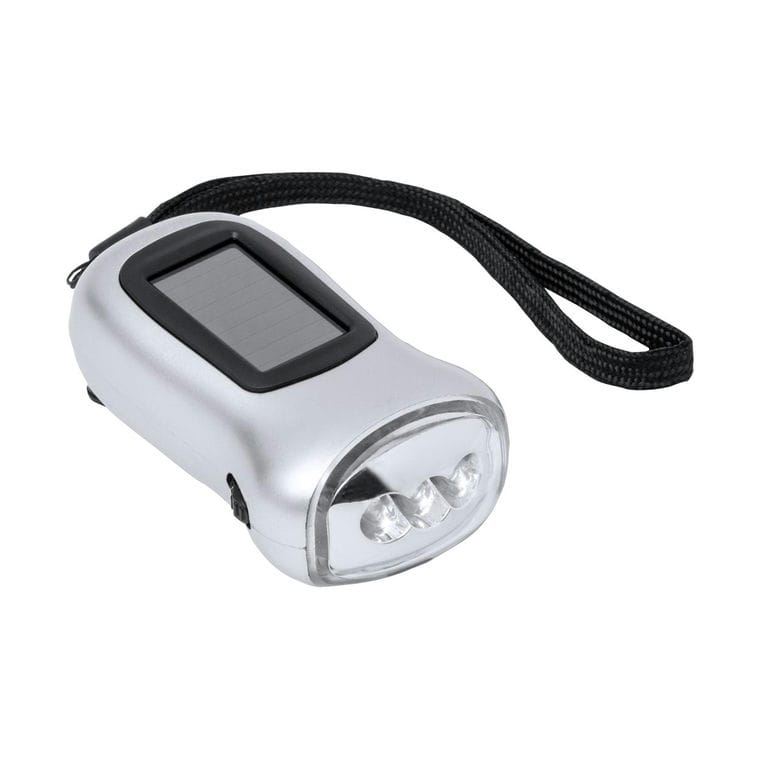 Lanternă cu dublă alimentare Rogla argintiu