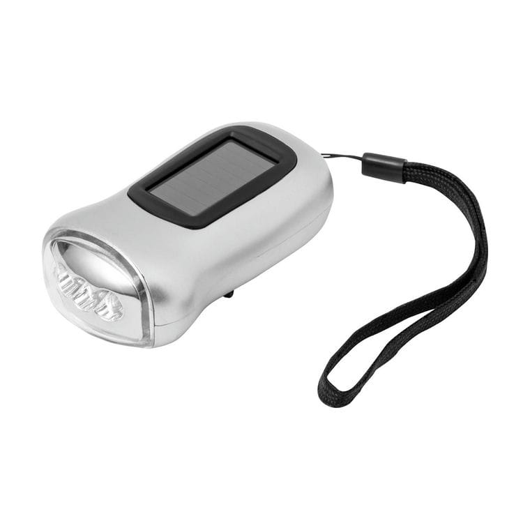 Lanternă cu dublă alimentare Rogla argintiu