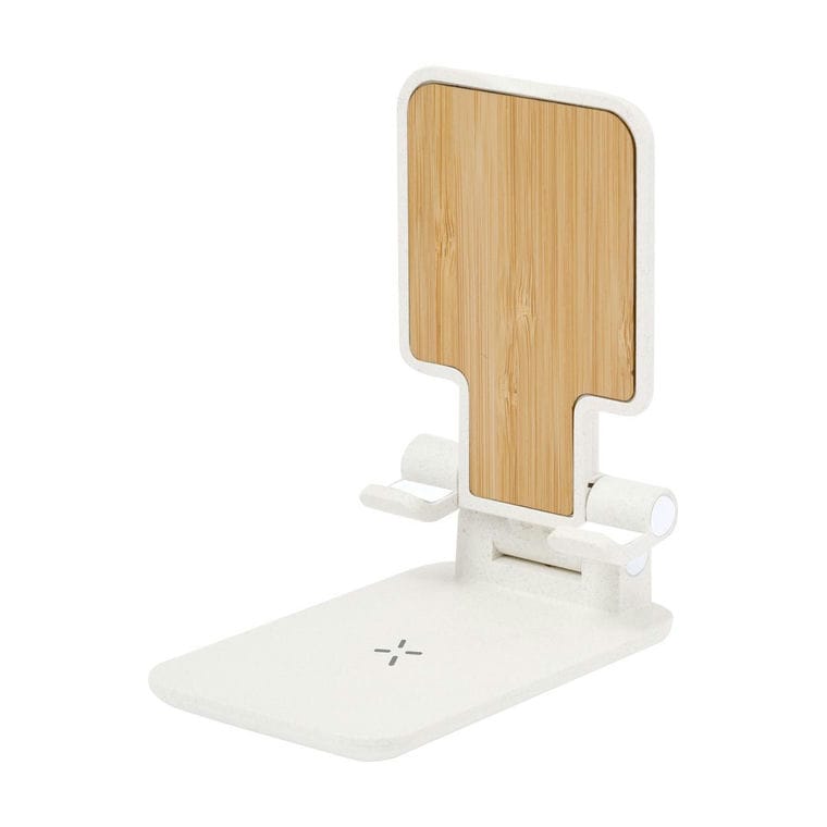 Suport telefon cu încărcător wireless Bisop Alb