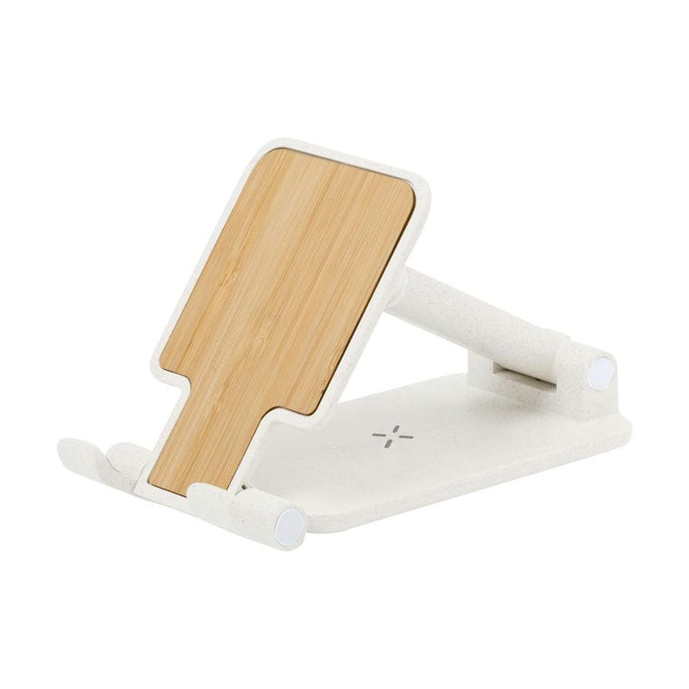 Suport telefon cu încărcător wireless Bisop Alb