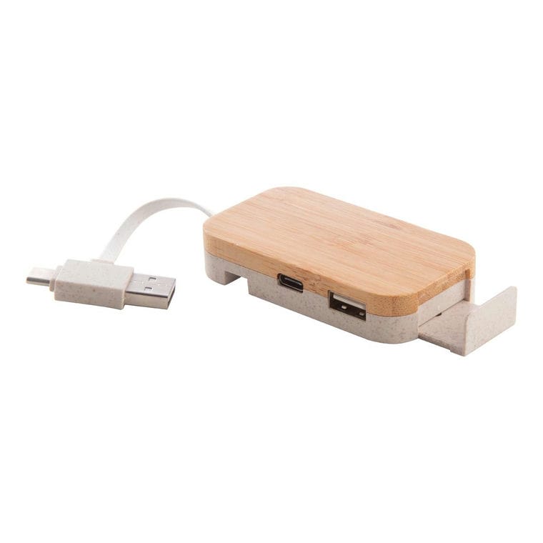 Hub USB Holbaru natural