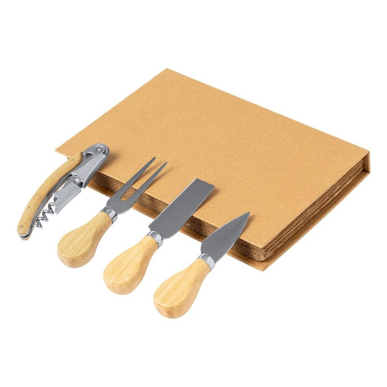 Set pentru vin și cuțite pentru brânză Sondrex natural