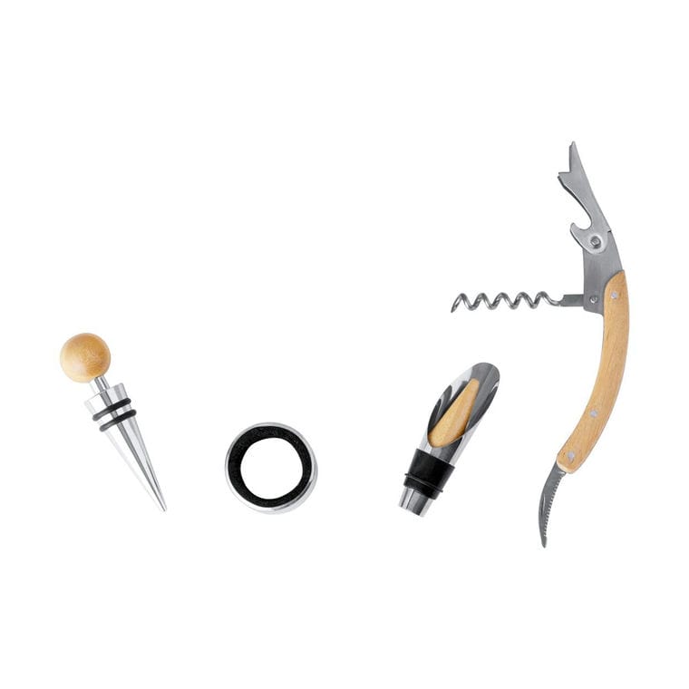 Set de vin cu joc de șah Kaspar natural