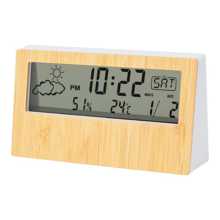 Stație meteo din bambus Zepra natural