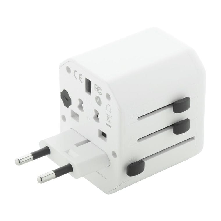Adaptor de călătorie Jetsetter Alb