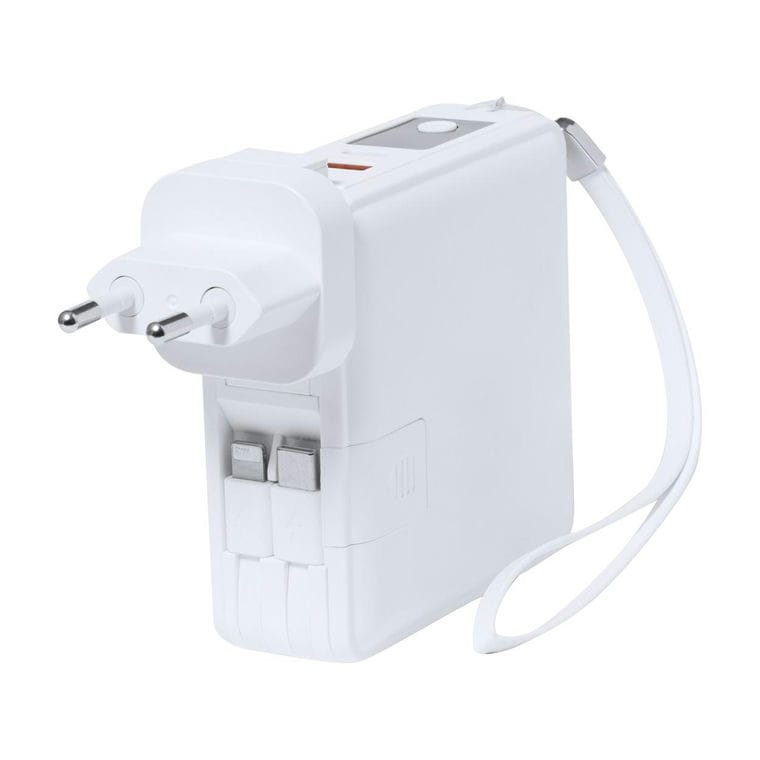 Adaptor de voiaj cu power bank Joks Alb