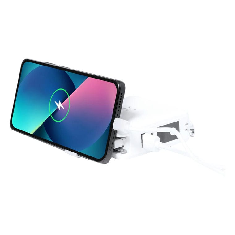 Adaptor de voiaj cu power bank Joks Alb