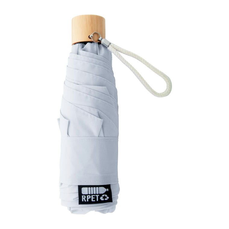 Umbrelă mini, RPET Miniboo Alb