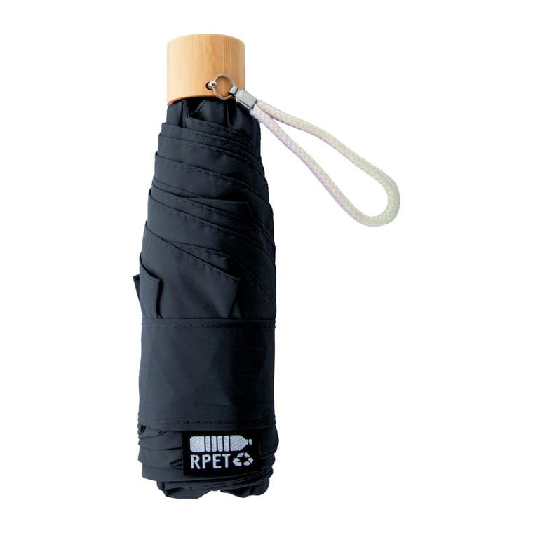 Umbrelă mini, RPET Miniboo Negru