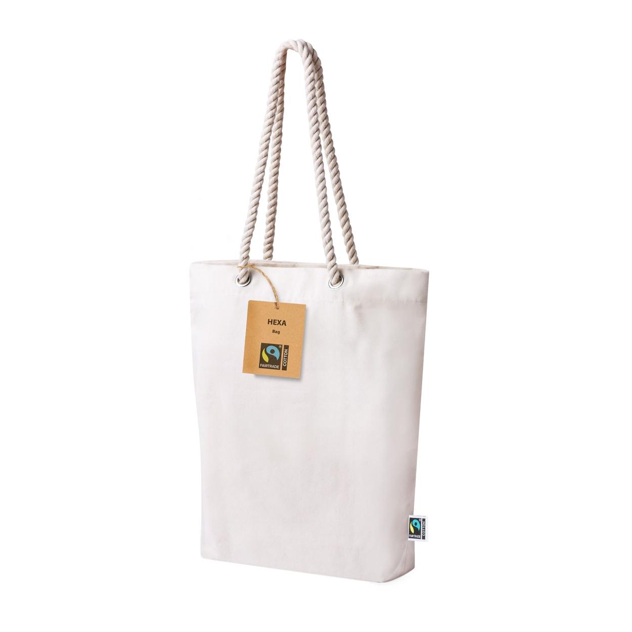 Geantă Fairtrade cu șnur Hexa Fairtrade natural
