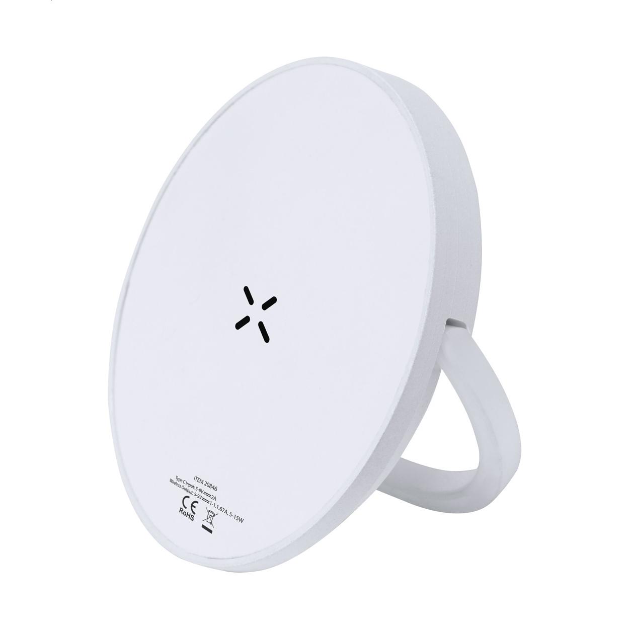 Încărcător wireless magnetic Bellmer Alb