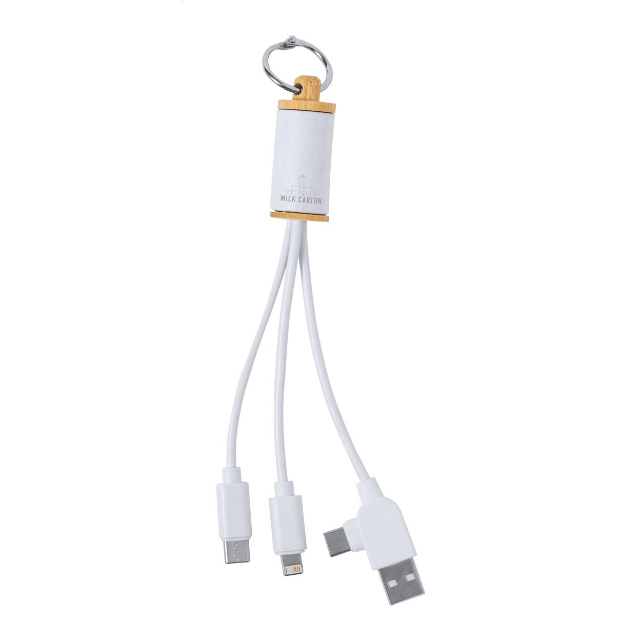 Cablu de încărcare USB Poskin Alb