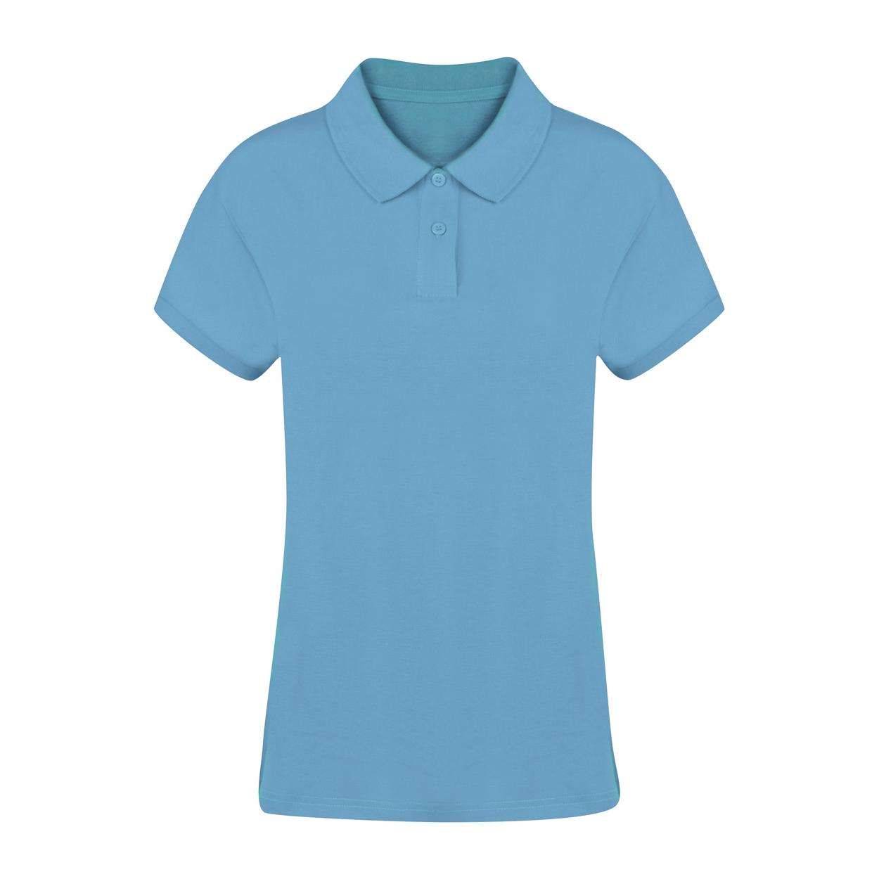 Tricou polo damă Koupan albastru deschis