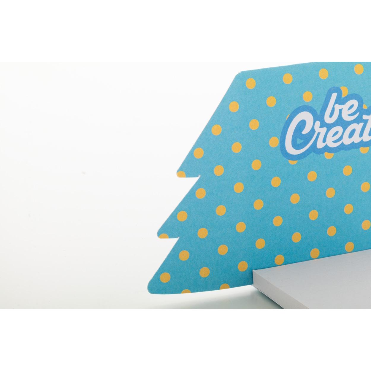 Carnețel post-it-uri, personalizat, brad de Crăciun CreaStick Xmas Alb