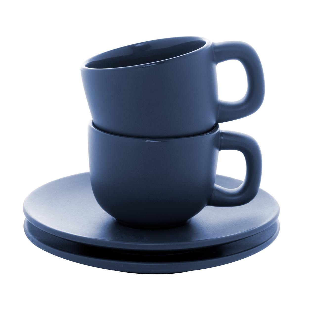 Set cești expresso Caturra albastru închis