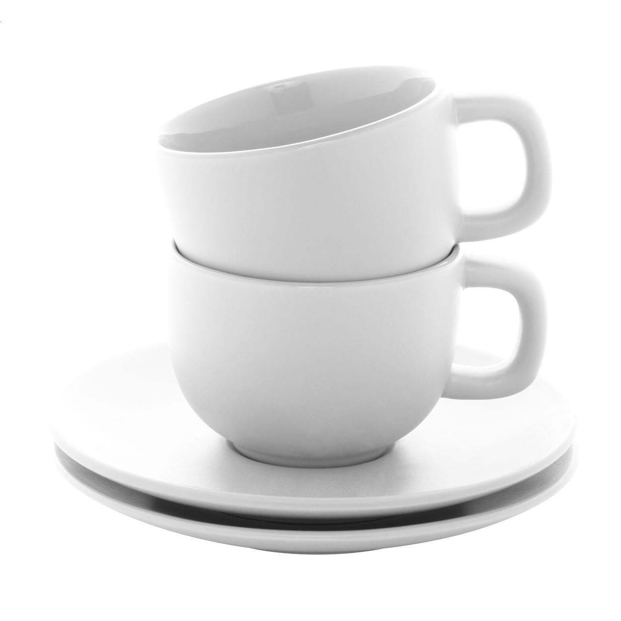 Set cești capuccino Caturra Plus Alb