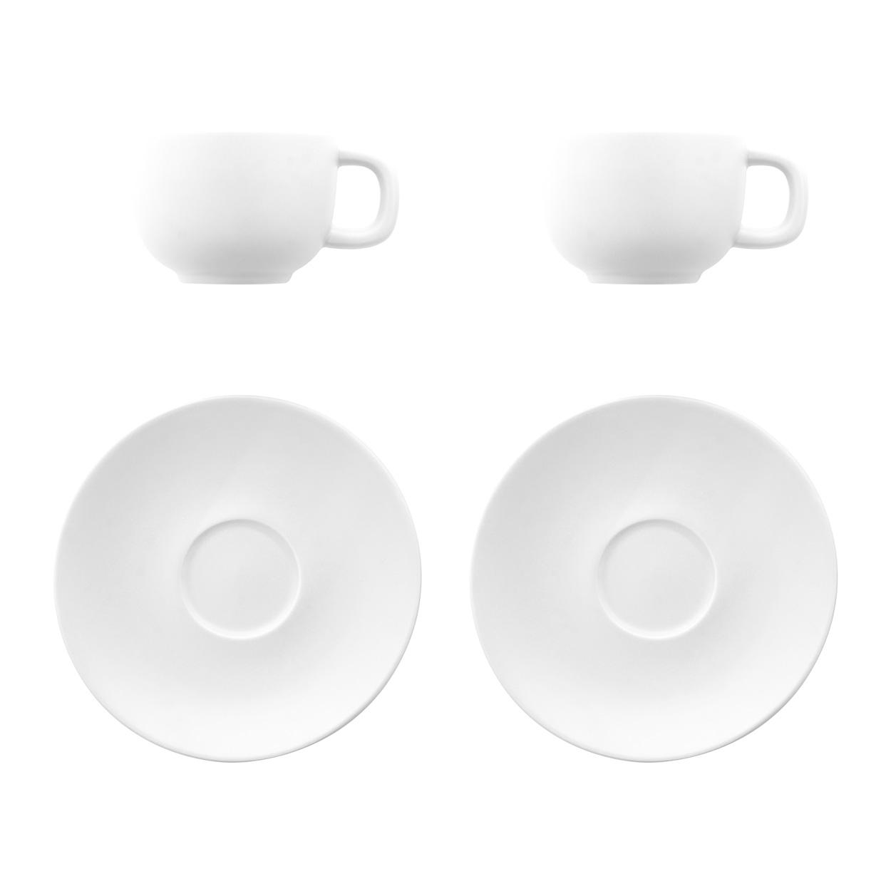 Set cești capuccino Caturra Plus Alb