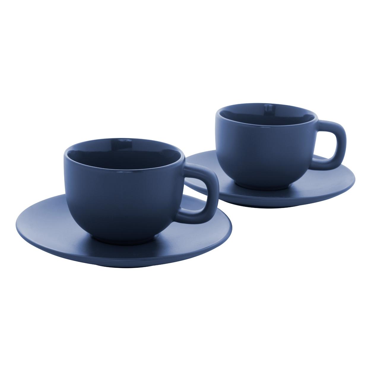 Set cești capuccino Caturra Plus albastru închis