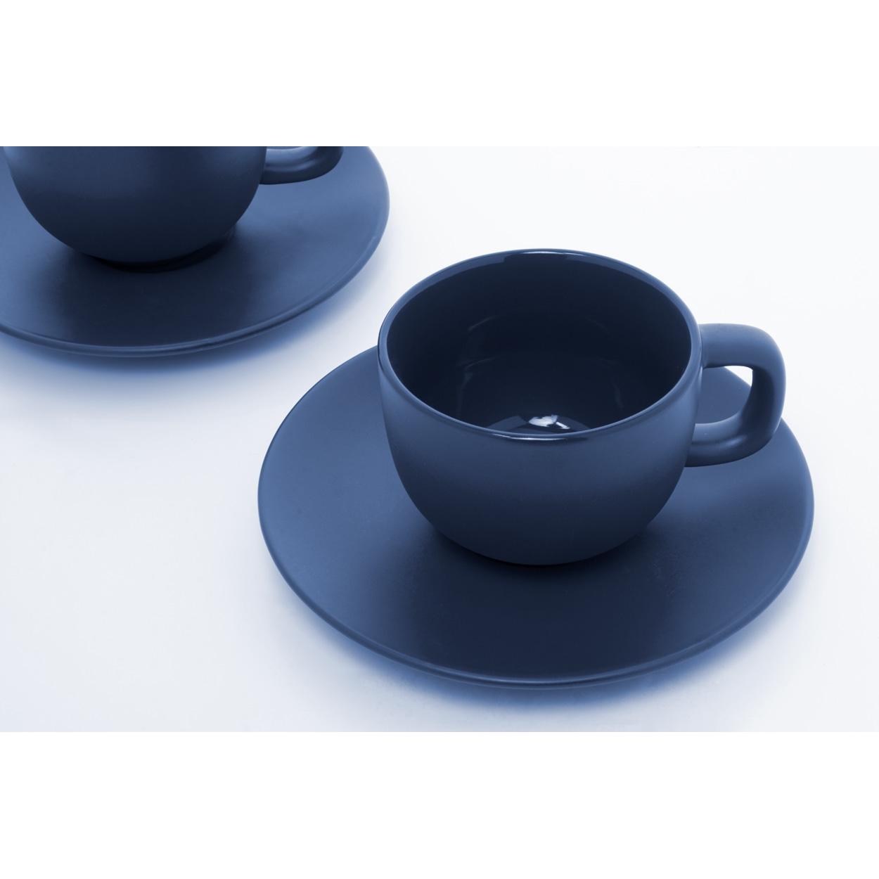 Set cești capuccino Caturra Plus albastru închis