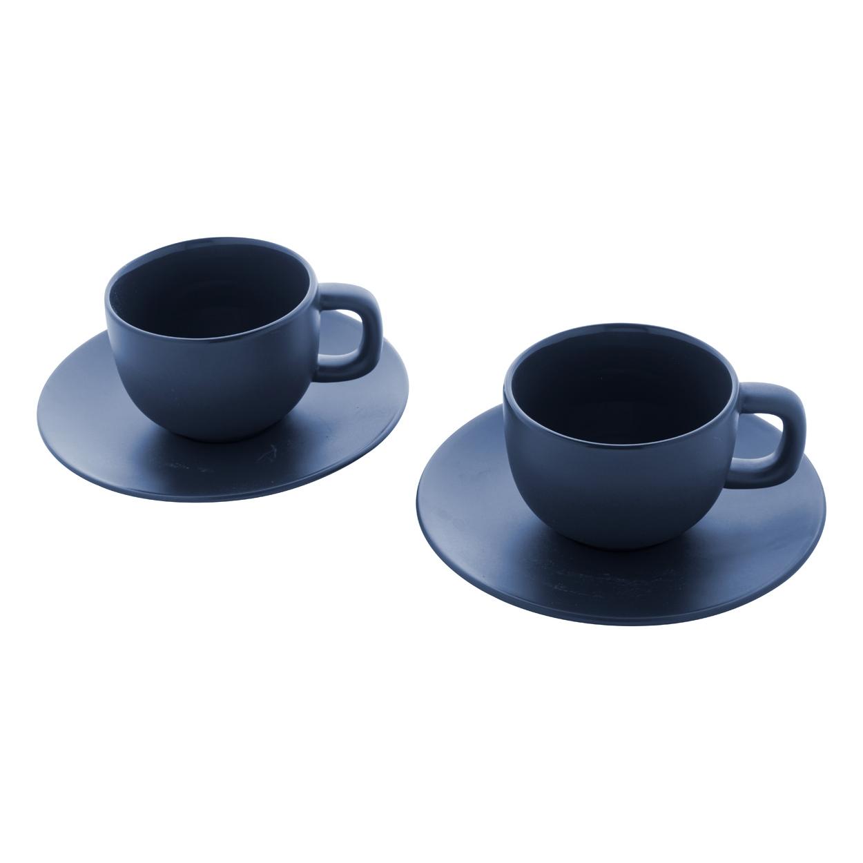 Set cești capuccino Caturra Plus albastru închis