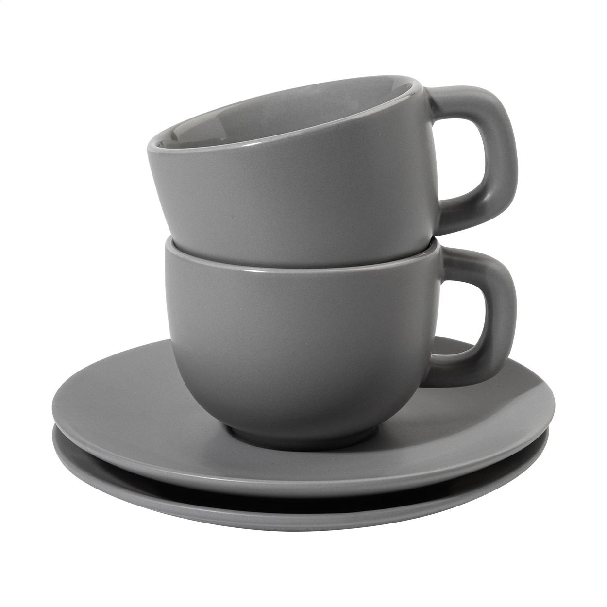 Set cești capuccino Caturra Plus gri