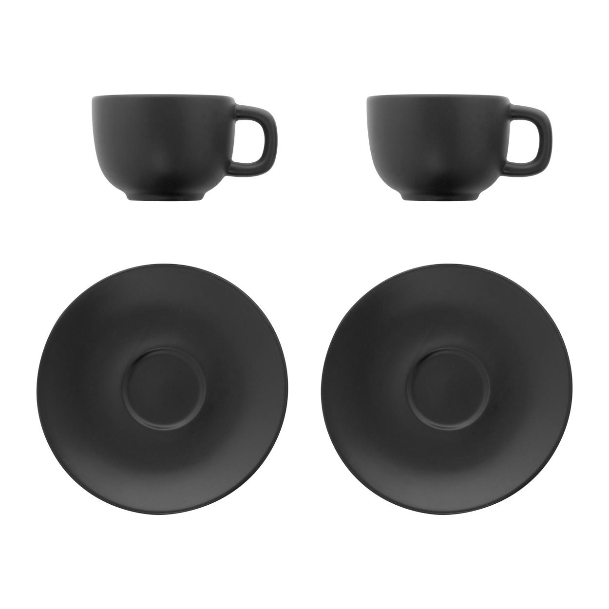 Set cești capuccino Caturra Plus Negru