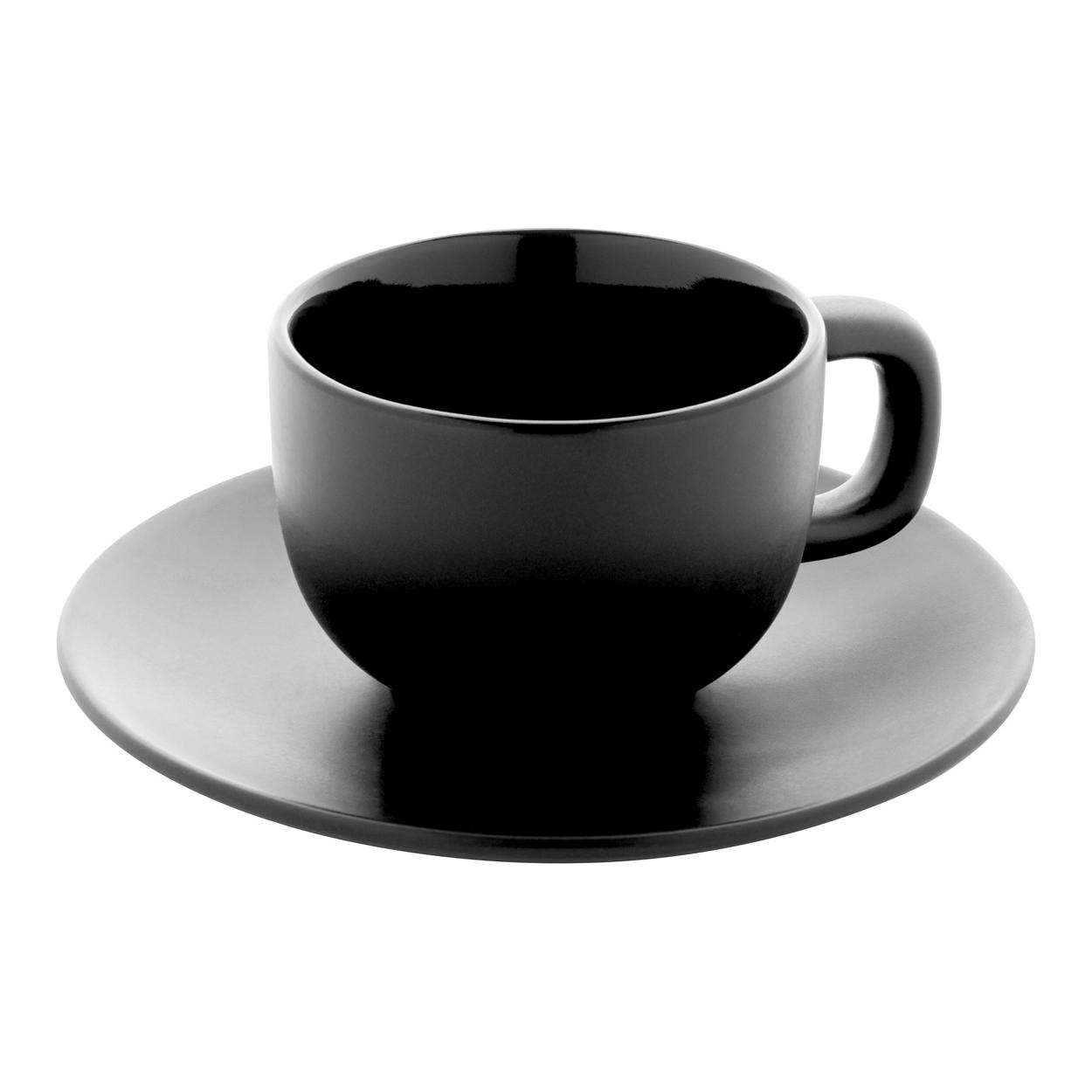 Set cești capuccino Caturra Plus Negru