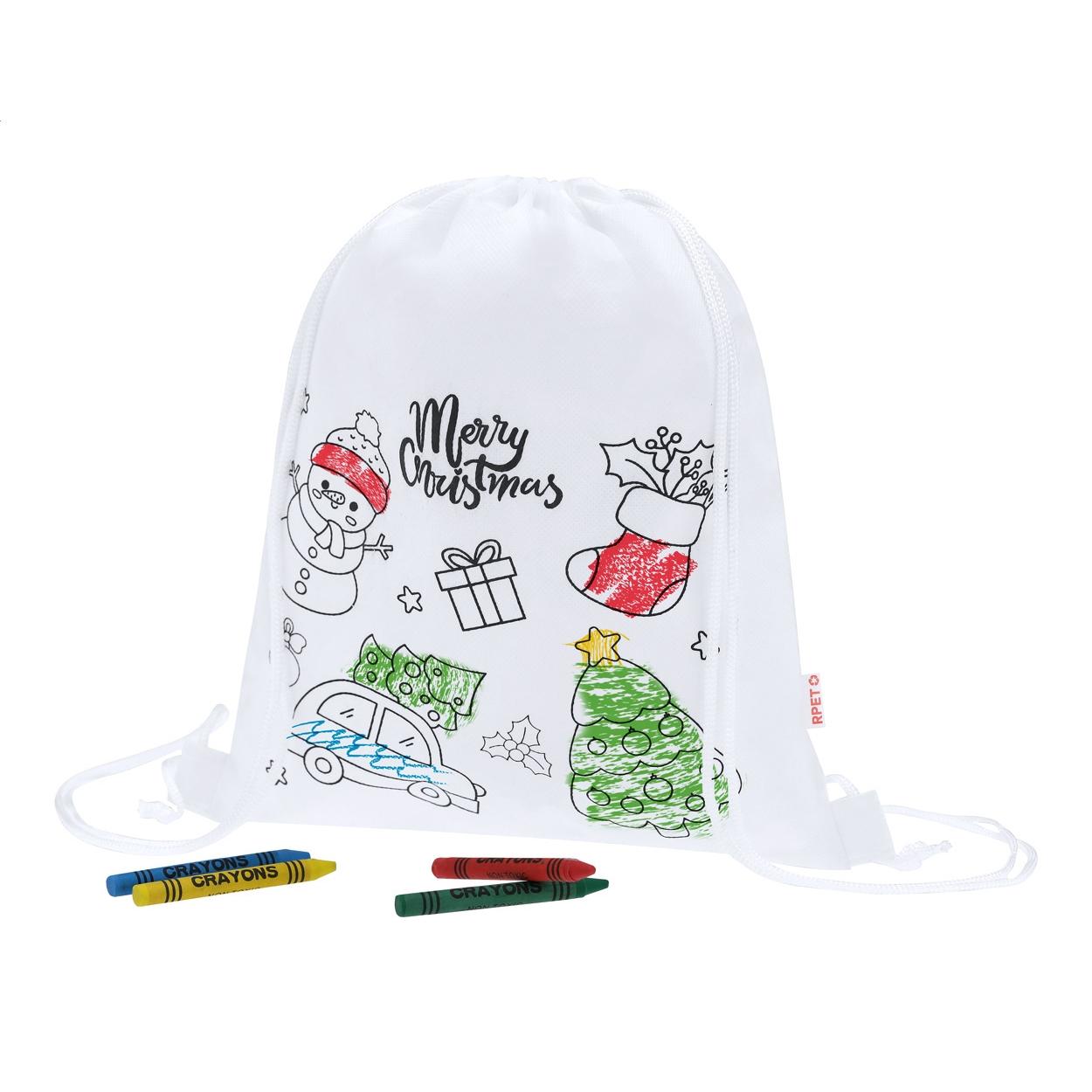 Rucsac de colorat, cu creioane cerate, de Crăciun Taky