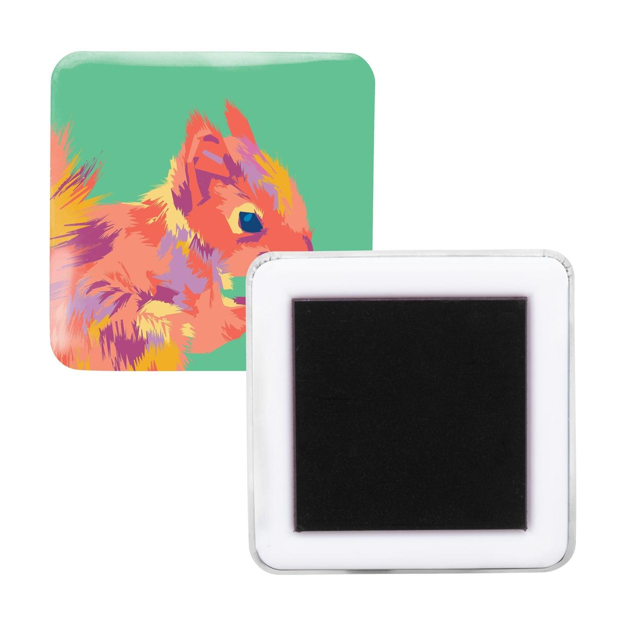Magnet de frigider tip pin MagBadge Square Alb