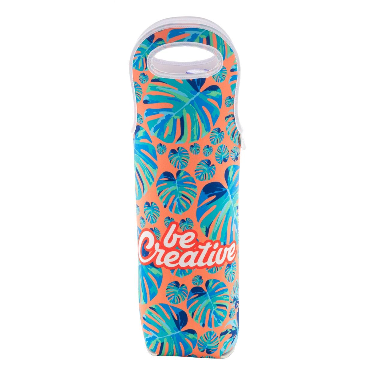 Geantă pentru sticlă de vin, personalizată, RPET VinoBag Alb