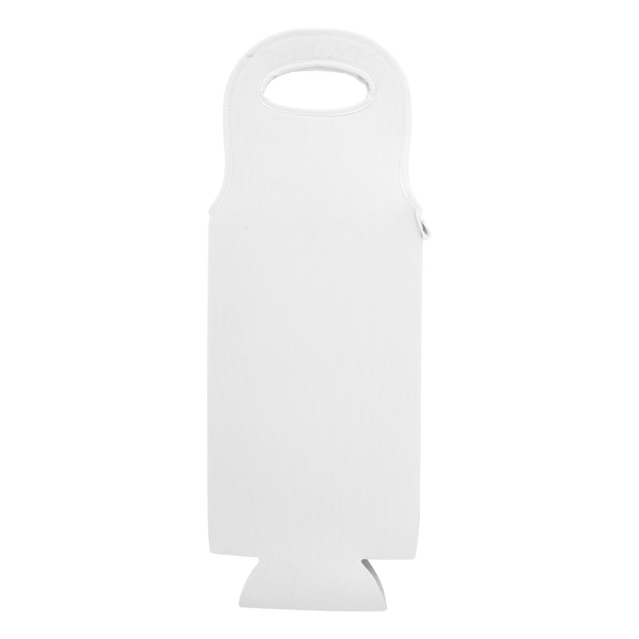 Geantă pentru sticlă de vin, personalizată, RPET VinoBag Alb