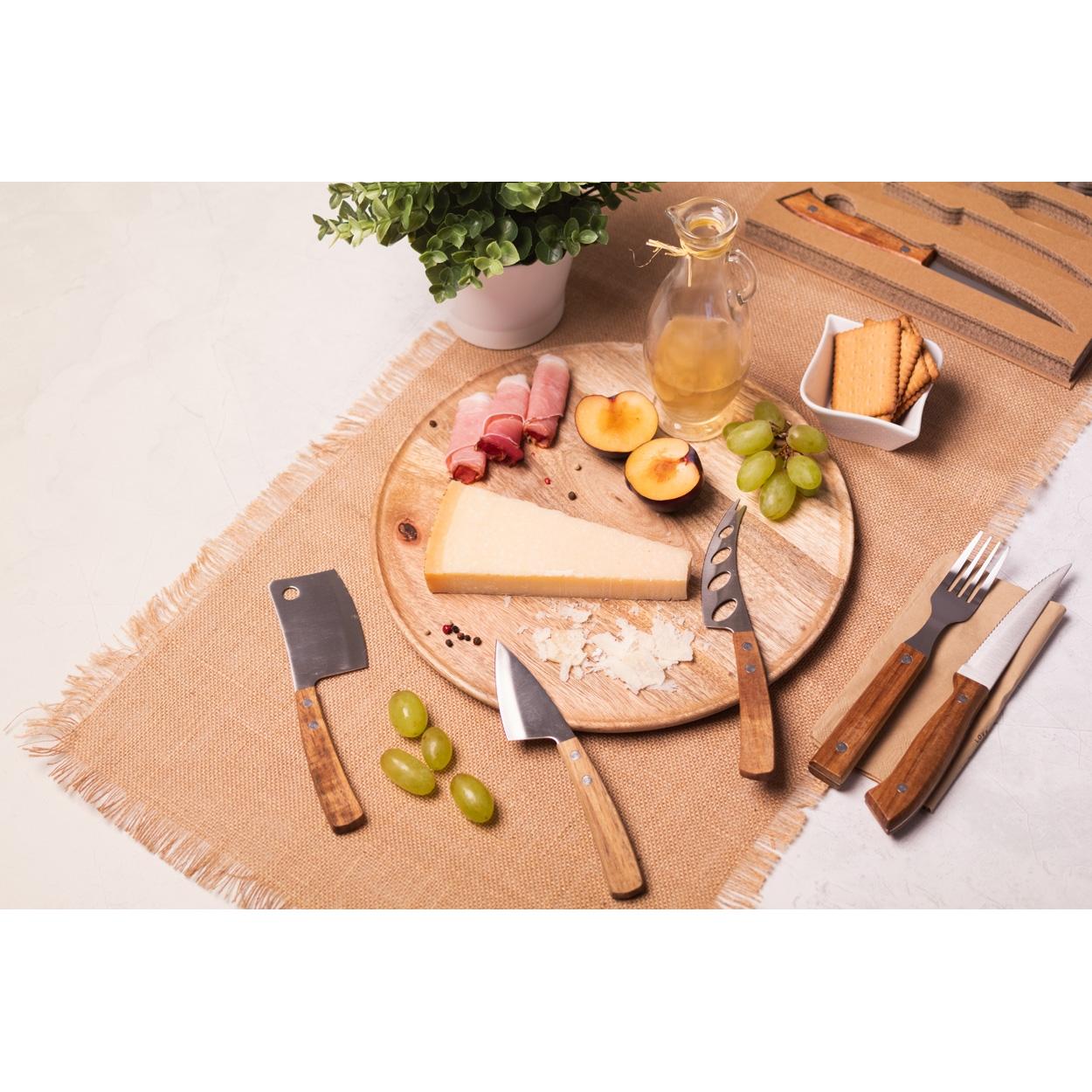 Set de tacâmuri pentru friptură Tomahawk natural