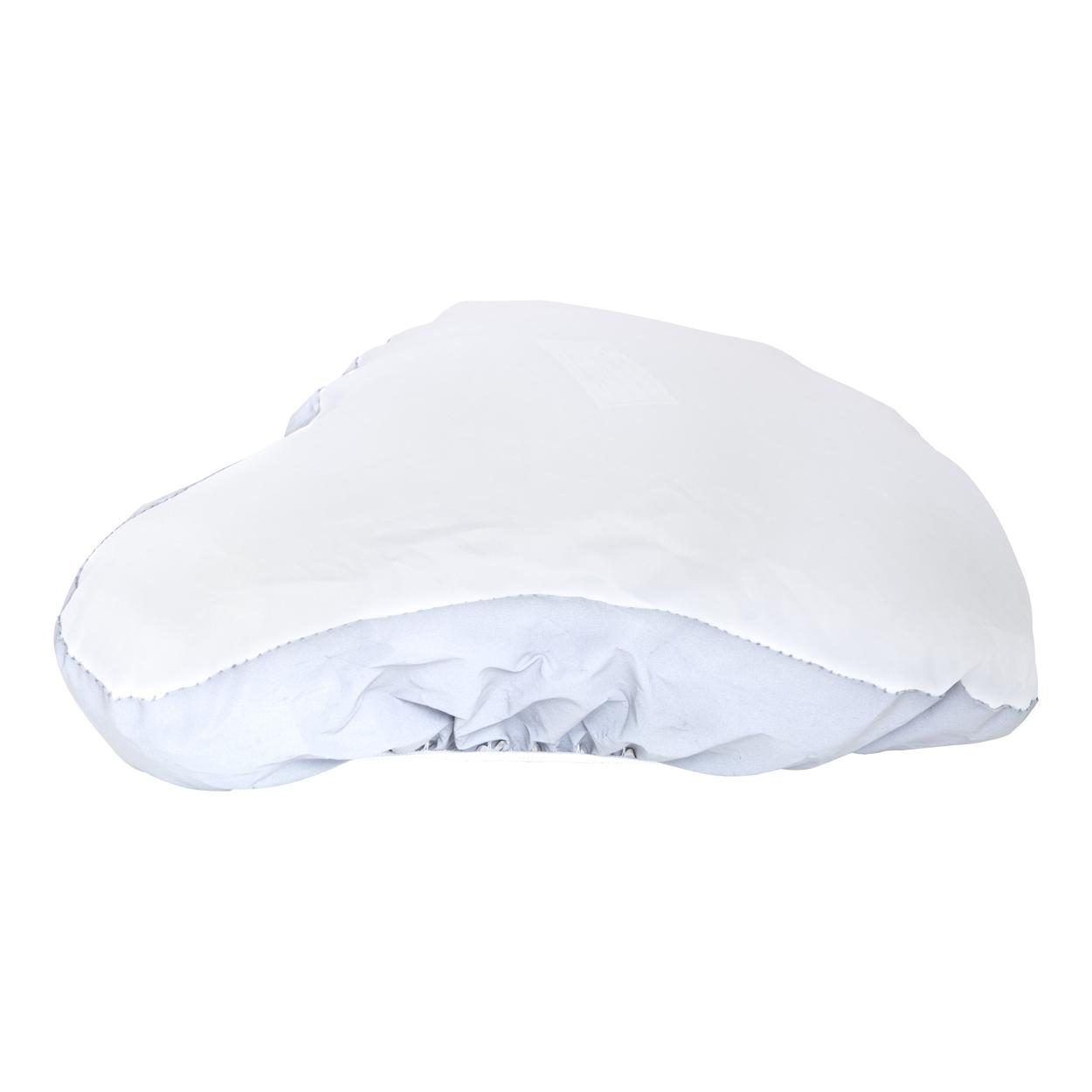 Husă șa bicicletă, reflectorizantă, RPET Lumiride Alb