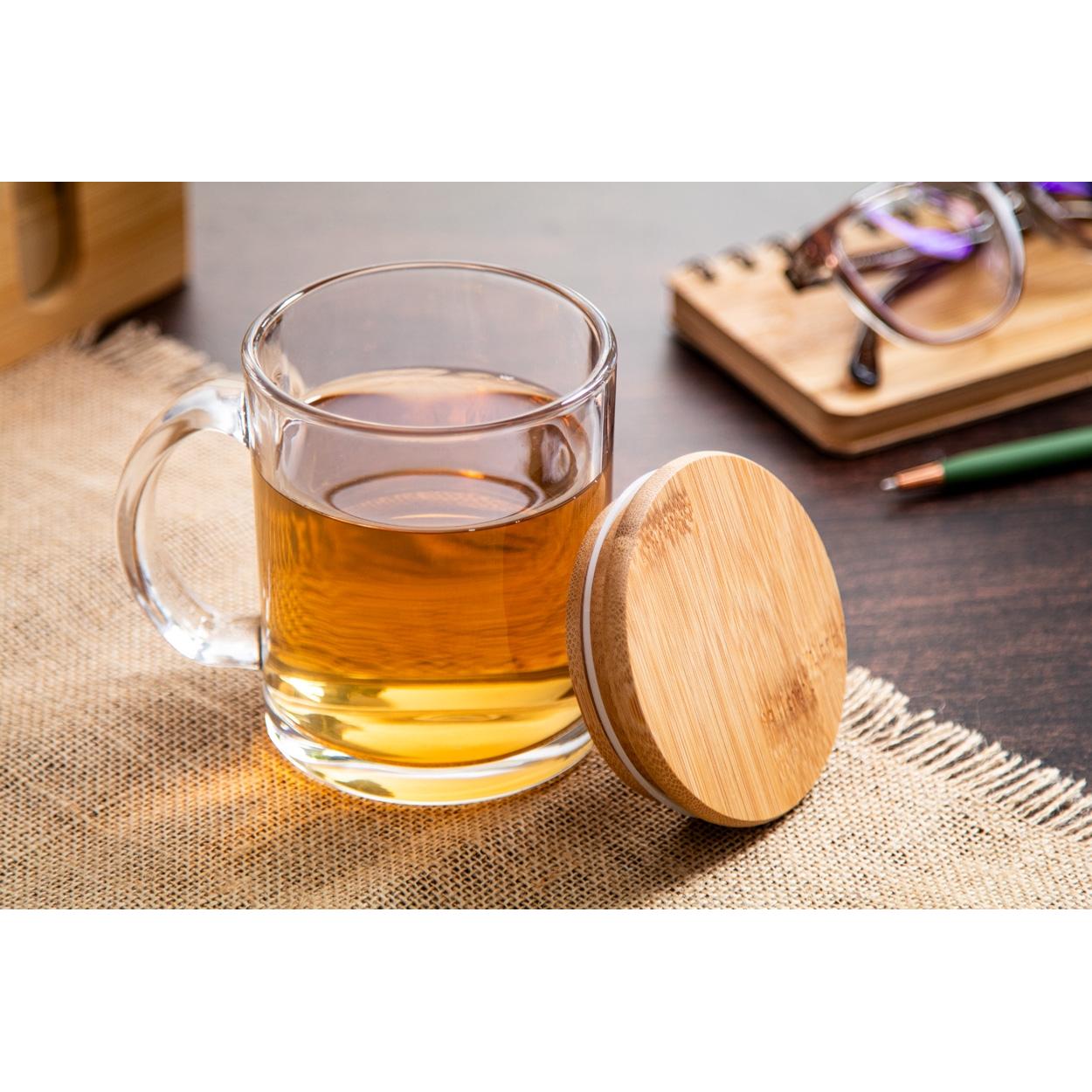 Cană din sticlă reciclată Strobba transparent natural