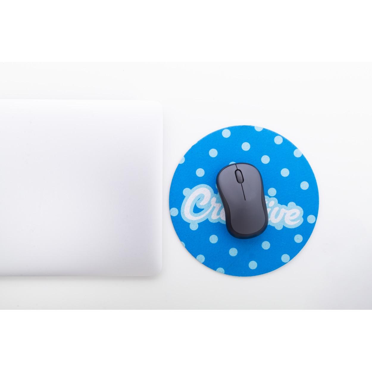 Mousepad RPET CreaFelt Cursor Round Alb