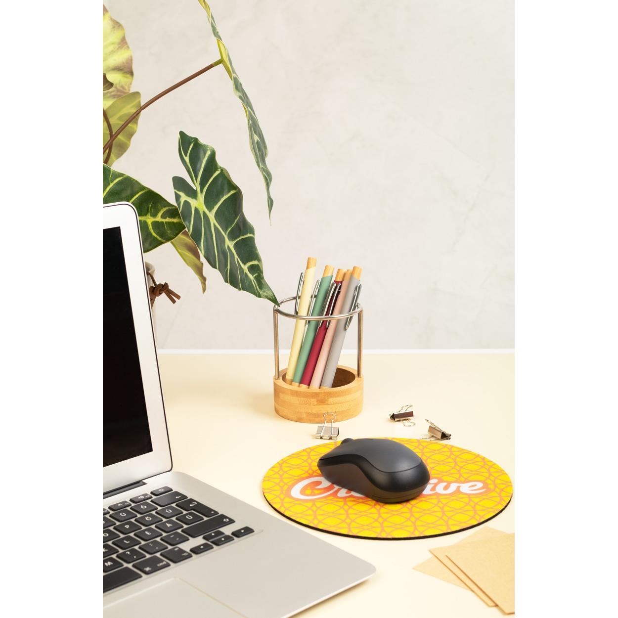 Mousepad RPET CreaFelt Cursor Round Alb