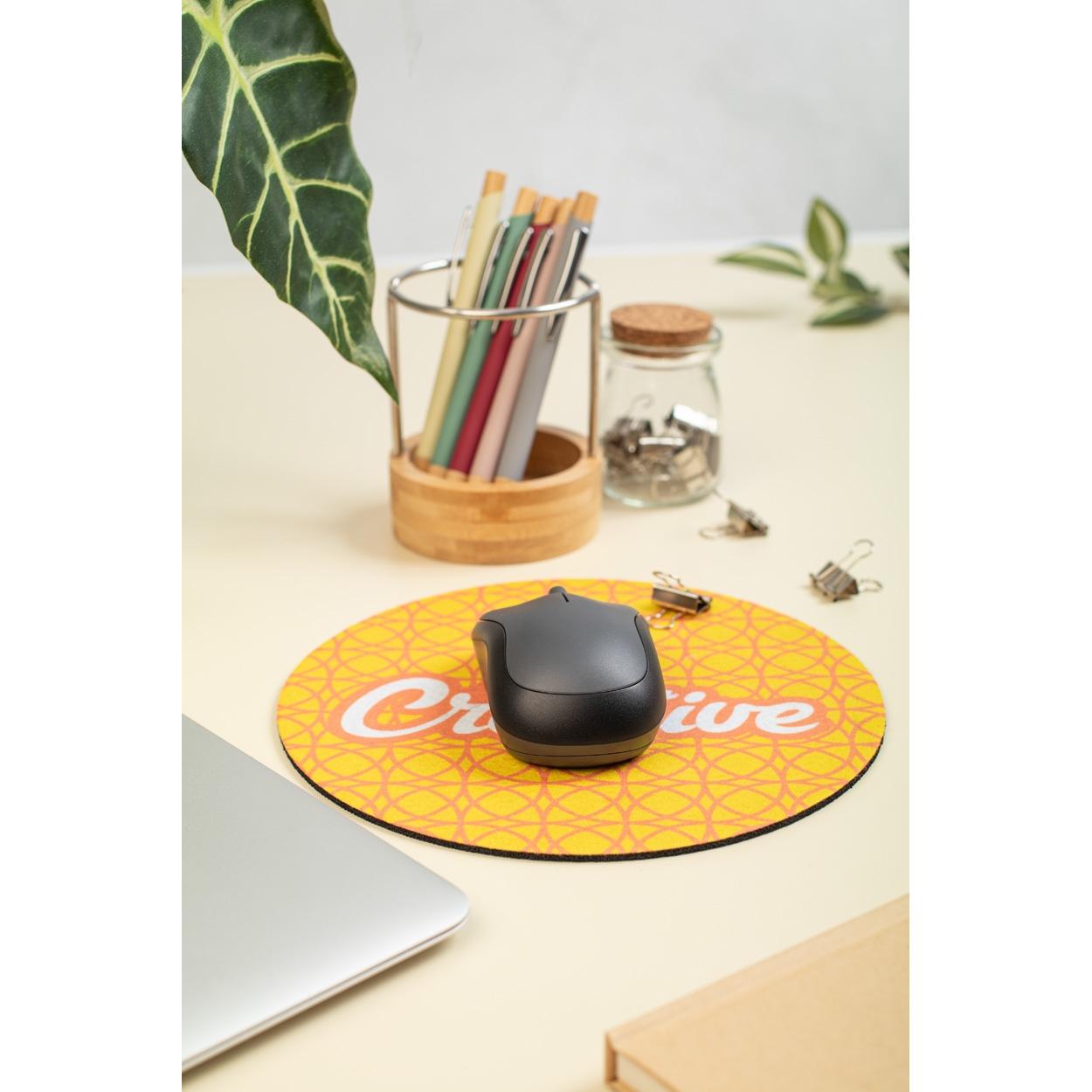 Mousepad RPET CreaFelt Cursor Round Alb