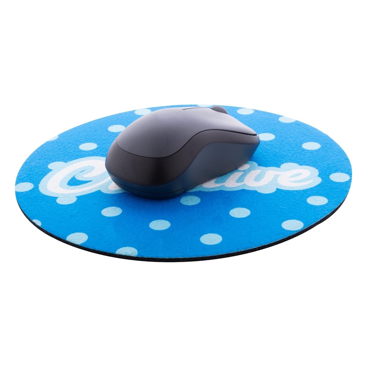 Mousepad RPET CreaFelt Cursor Round Alb