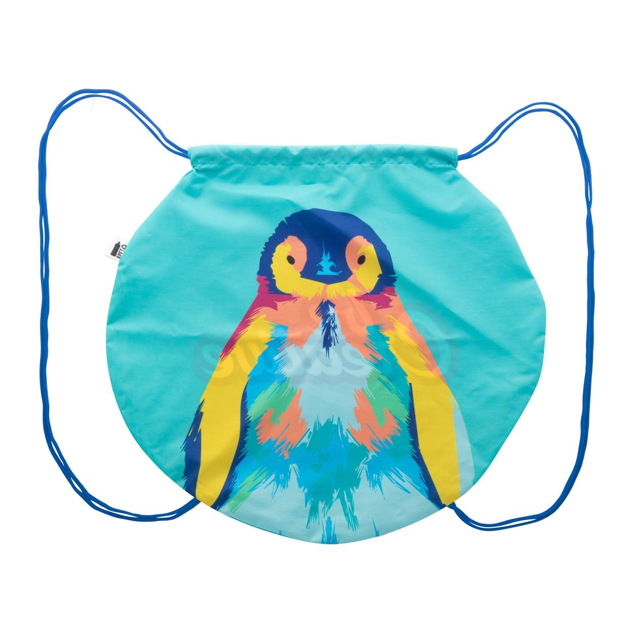 Rucsac cu șnur, personalizat, RPET CreaDraw Circle Albastru