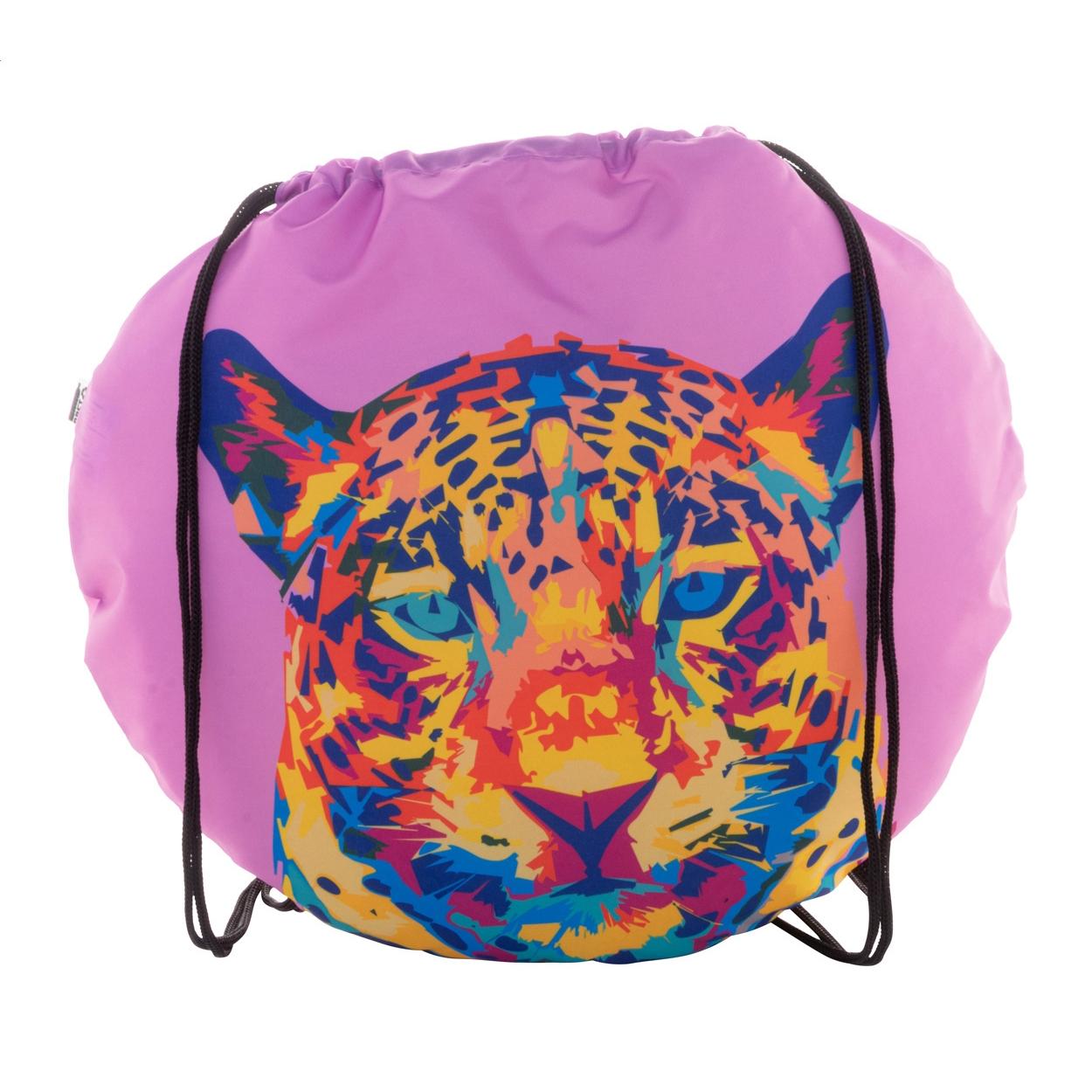 Rucsac cu șnur, personalizat, RPET CreaDraw Circle Negru