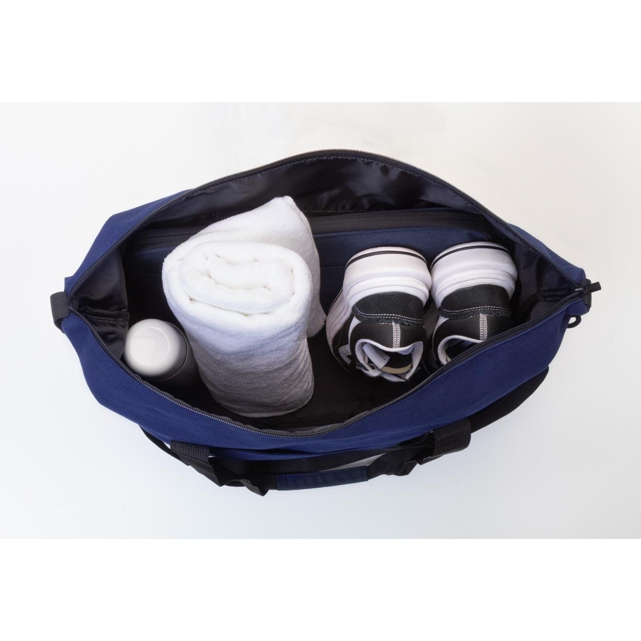 Geantă de voiaj din pânză reciclat Rebyss Travel albastru închis