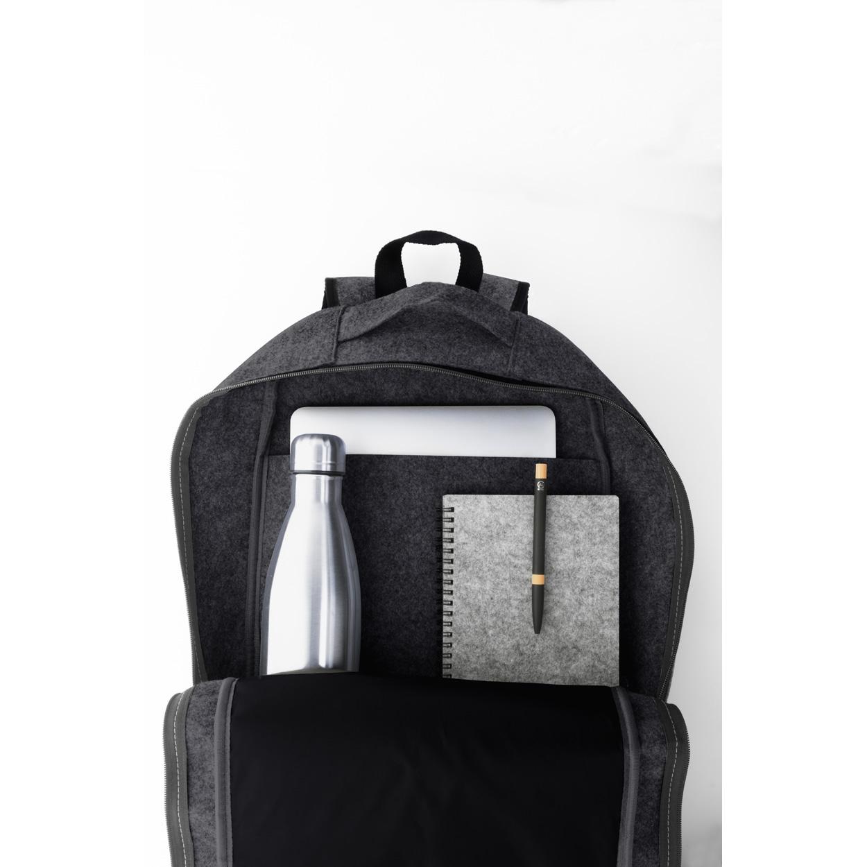 Rucsac pâslă RPET Refelt Back gri închis