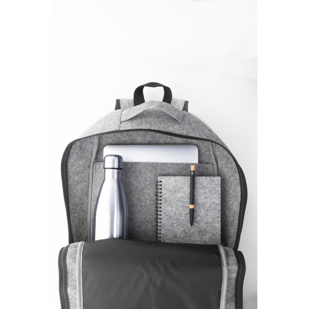 Rucsac pâslă RPET Refelt Back gri