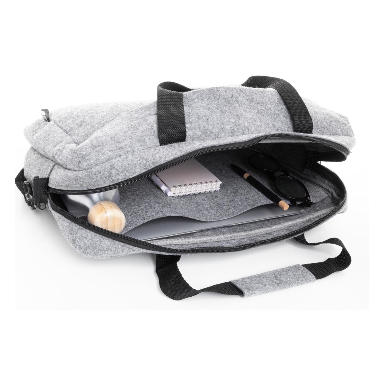 Geantă pentru documente din pâslă RPET Refelt Docu gri