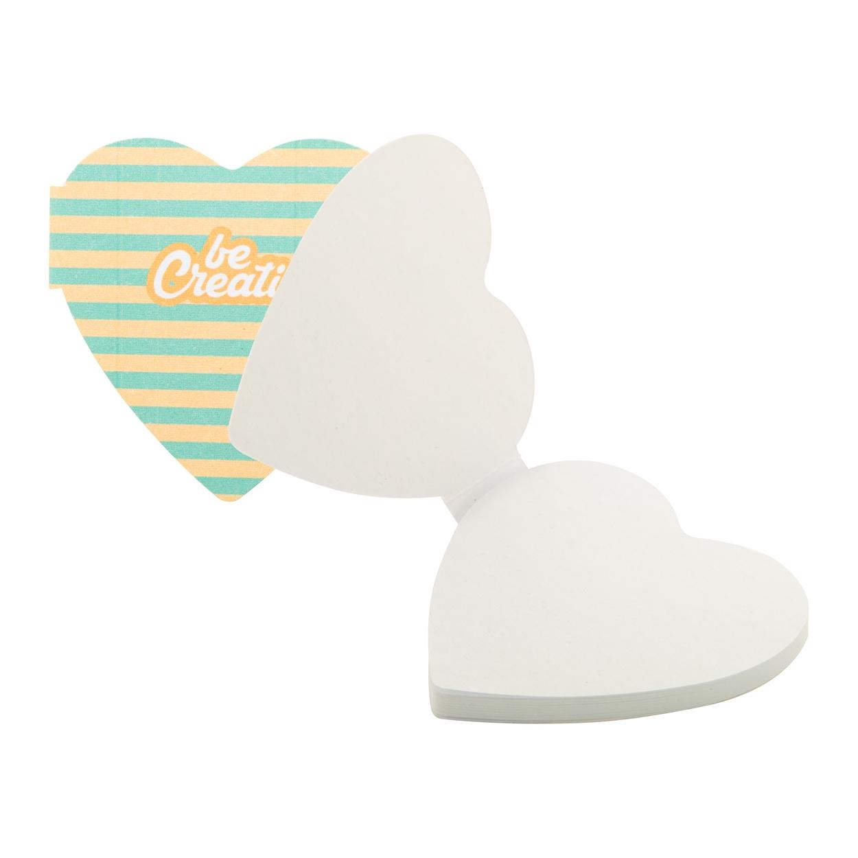 Carnețel de post-it-uri personalizat CreaStick Seed Heart Alb