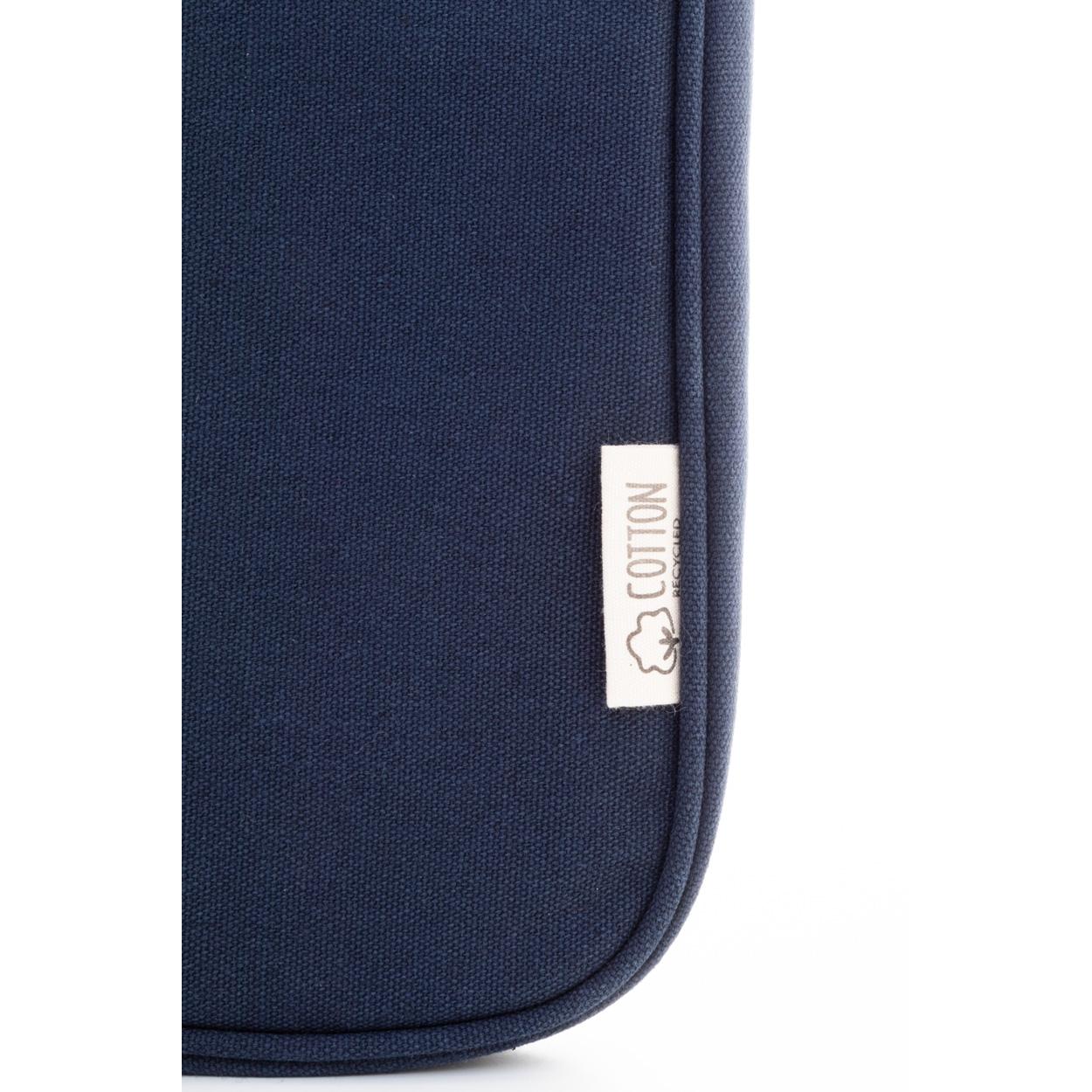 Geantă de laptop din pânză reciclat Rebyss Comp albastru închis