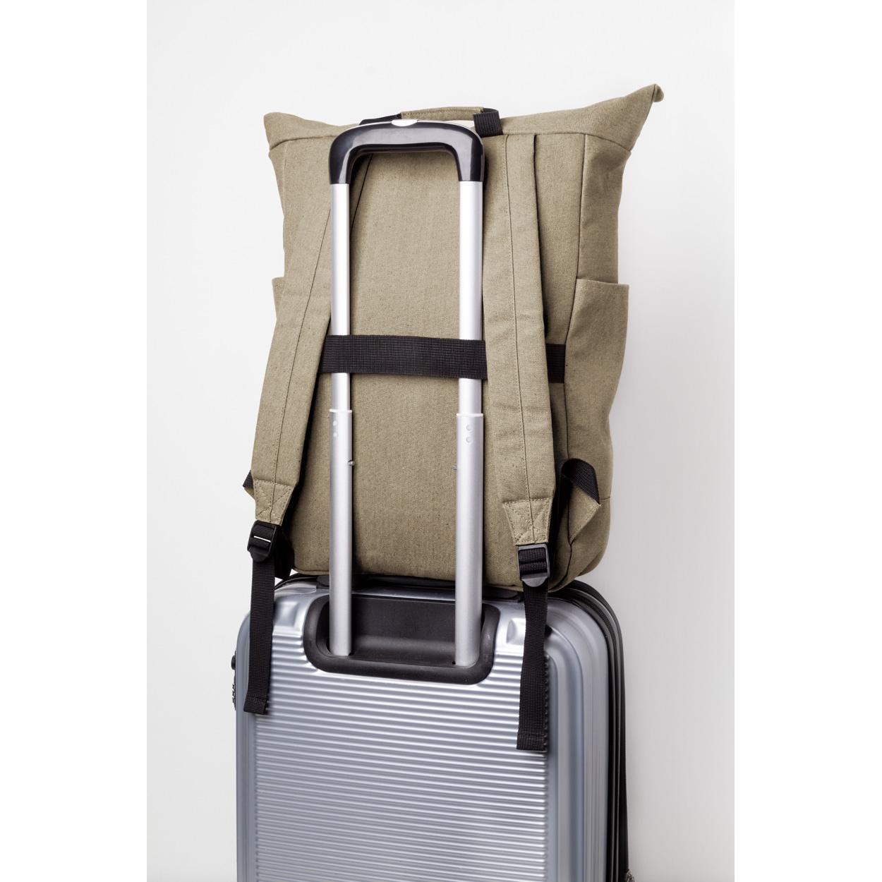 Rucsac din pânză reciclat Rebyss Roll natural