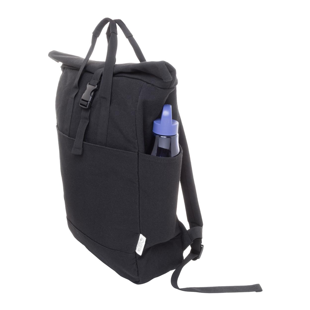 Rucsac din pânză reciclat Rebyss Roll Negru