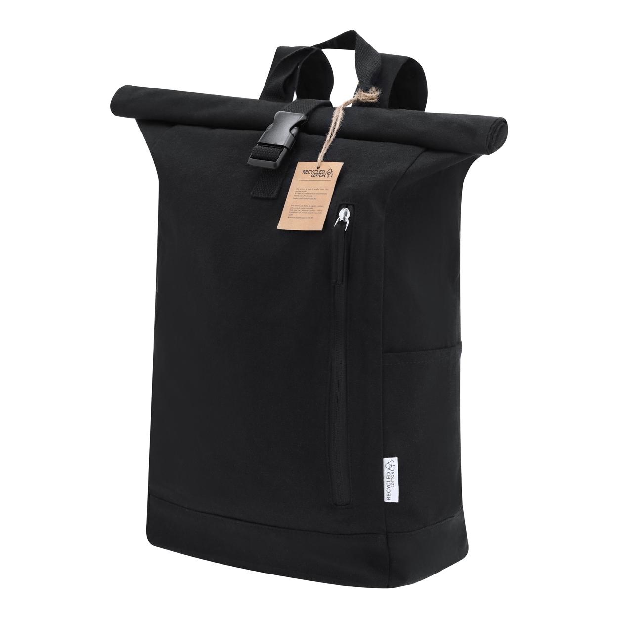 Rucsac din bumbac reciclat Antrim Negru