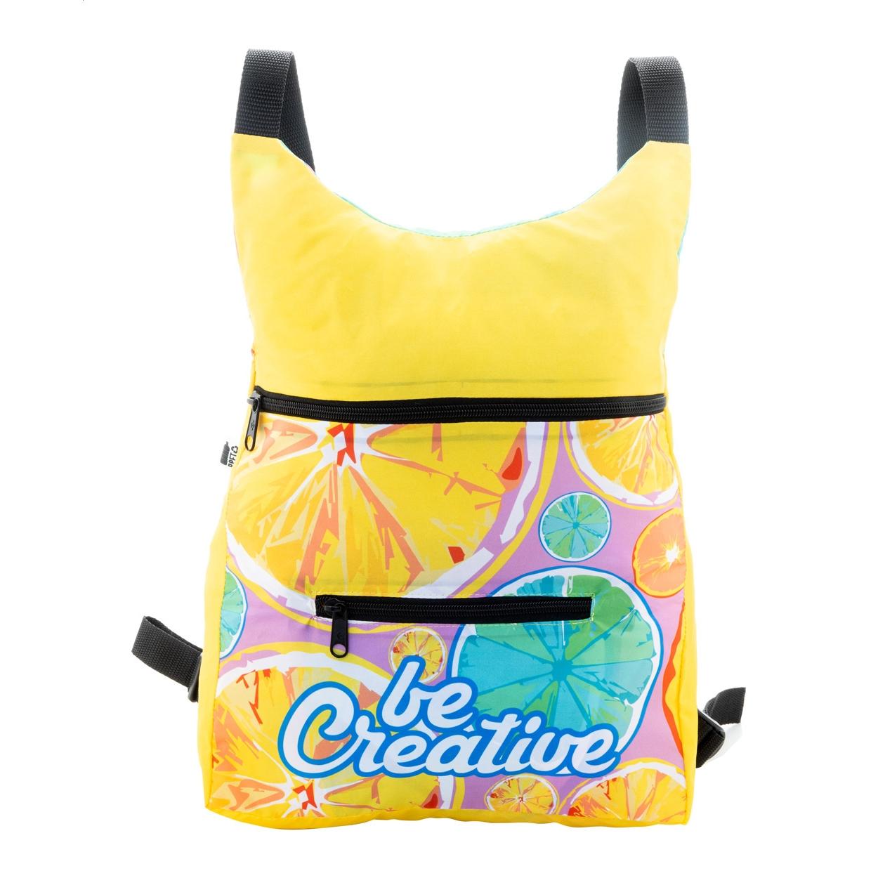 Rucsac pliabil, RPET, realizat la comandă SuboBag Folback Negru